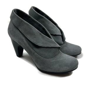 Gretta High Heel Ankle Boot Bootie Grey Suede Leather Womens 8